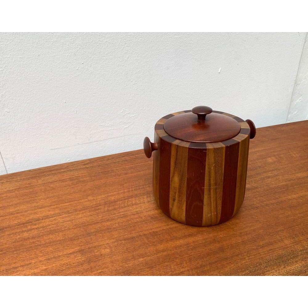 Set of 3 Mid-Century Ice Bucket in Wood, 1960s For Sale 5