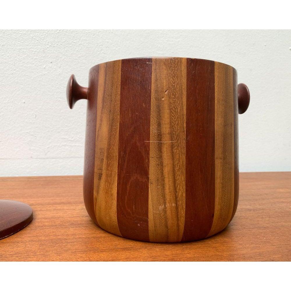 Set of 3 Mid-Century Ice Bucket in Wood, 1960s For Sale 6