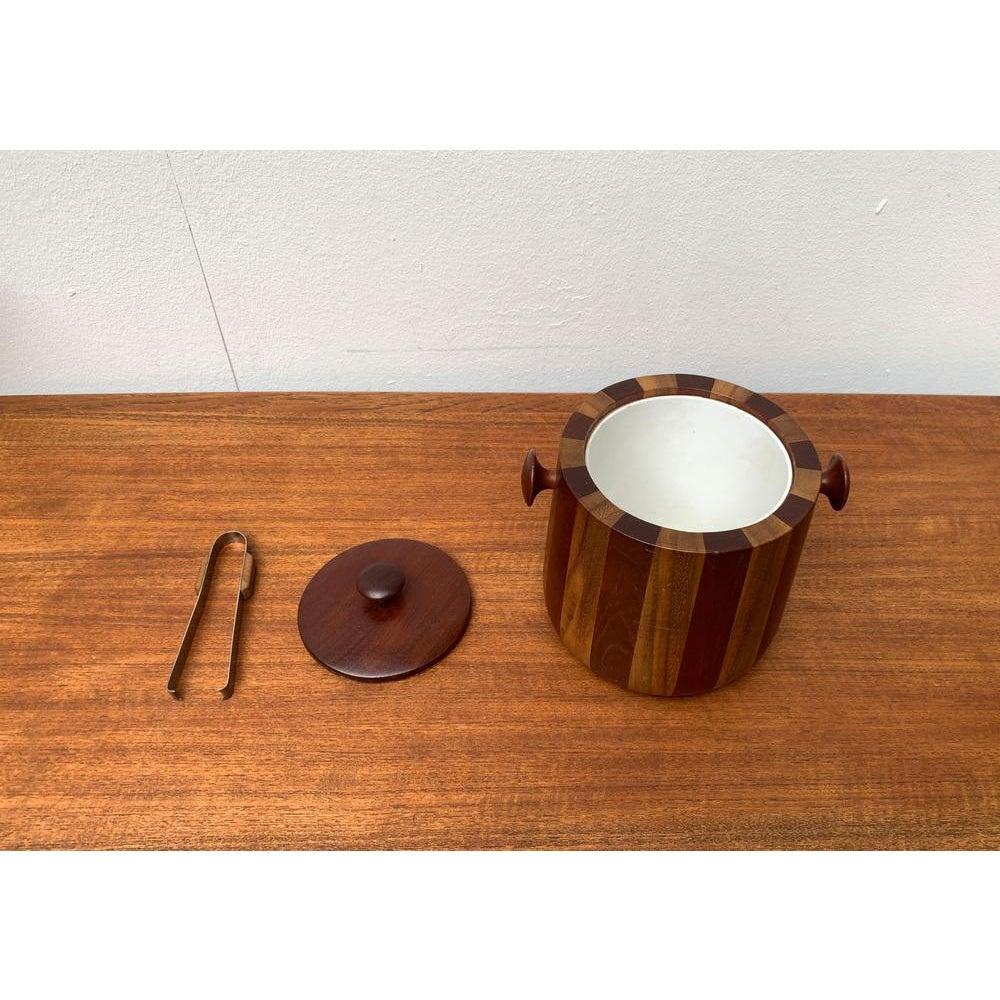 20th Century Set of 3 Mid-Century Ice Bucket in Wood, 1960s For Sale