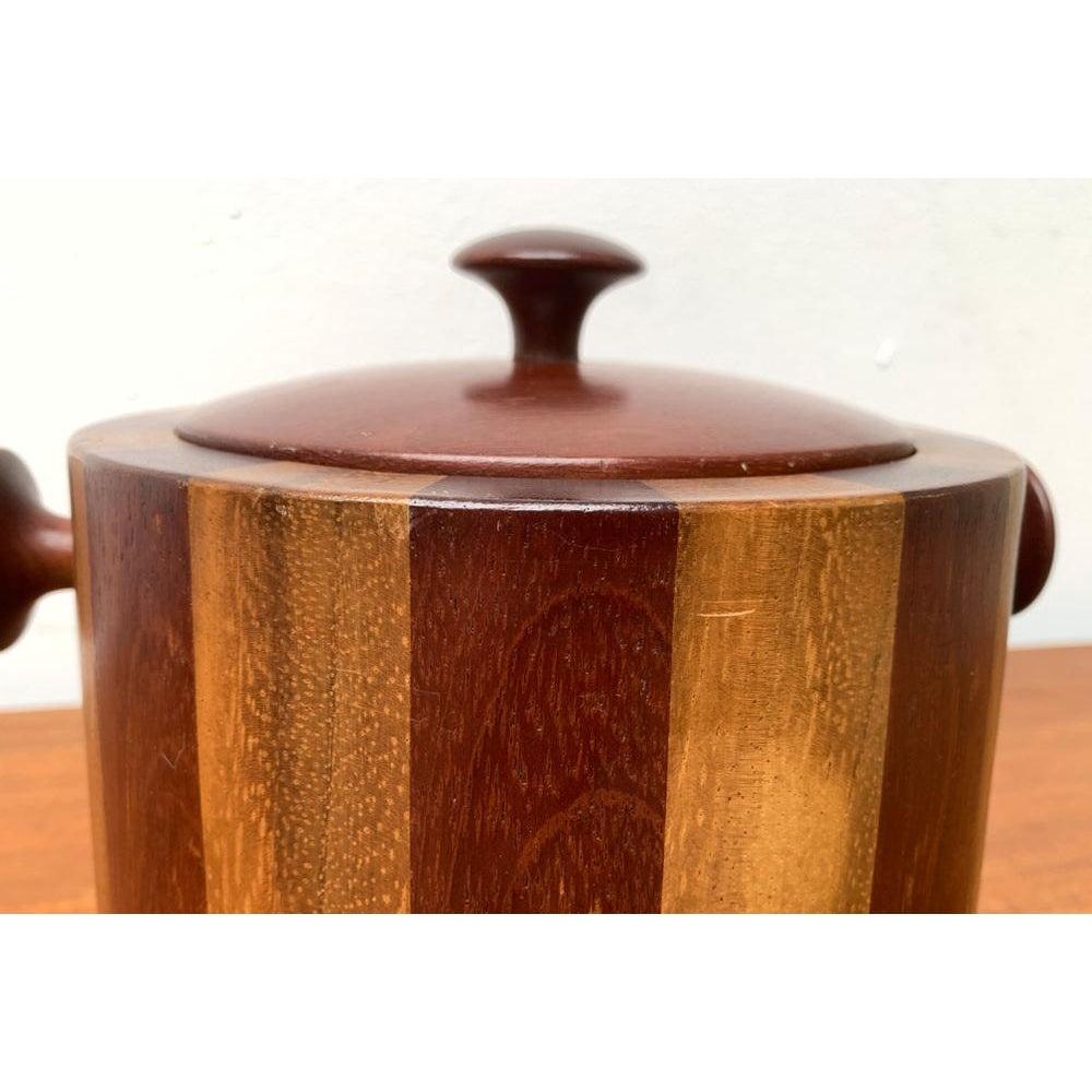 Set of 3 Mid-Century Ice Bucket in Wood, 1960s For Sale 1