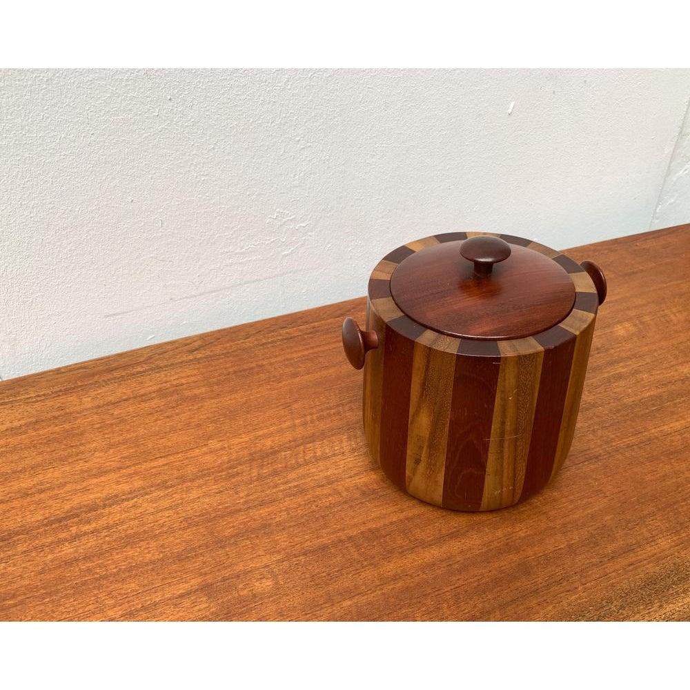 Set of 3 Mid-Century Ice Bucket in Wood, 1960s For Sale 3