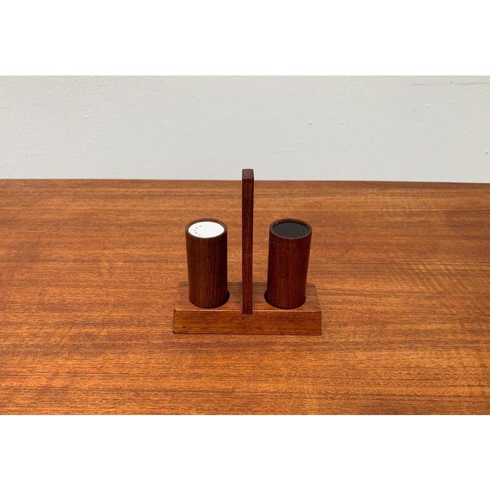 Juego de 3 pimenteros y saleros italianos de teca de mediados de siglo de Anri Form, Italia Italiano en venta