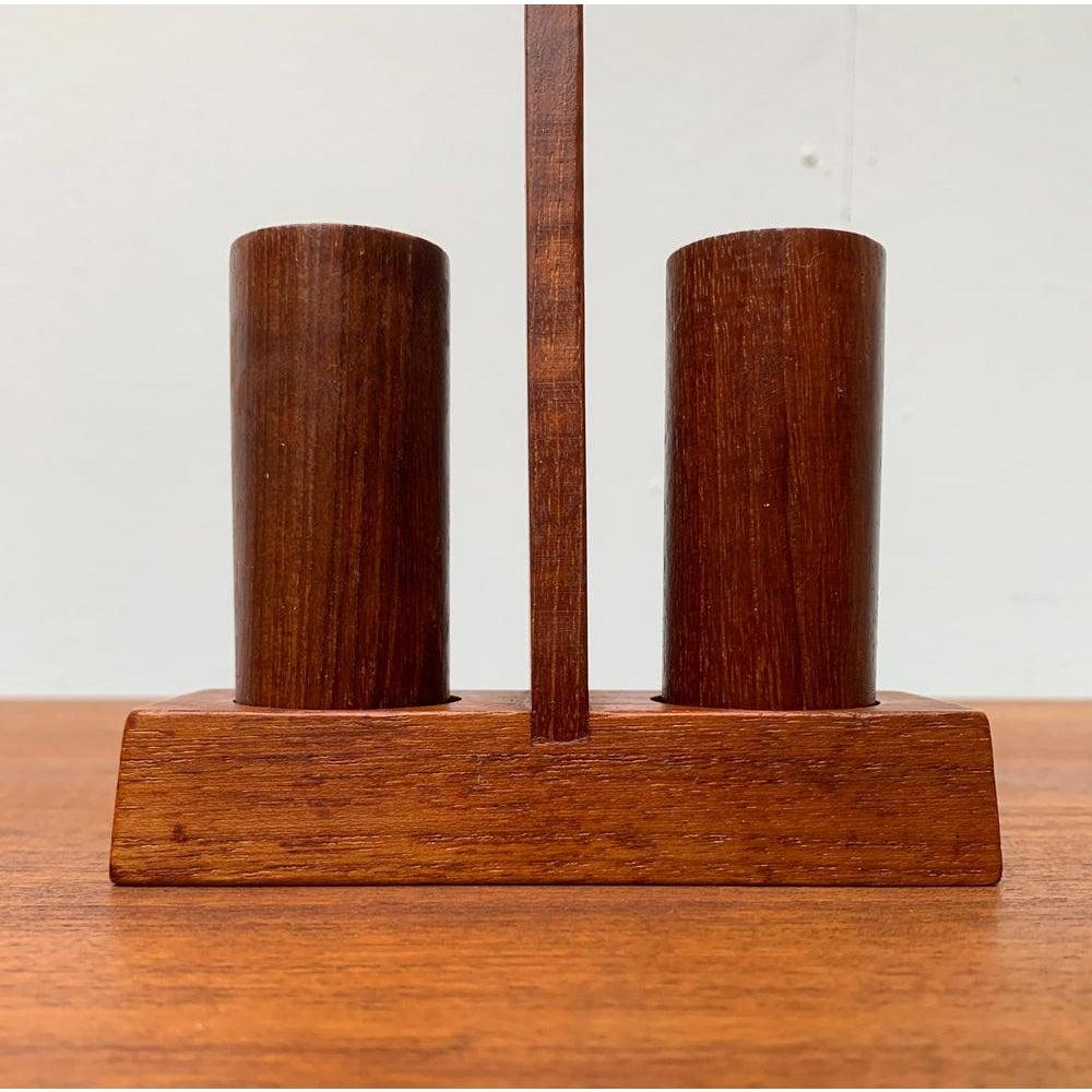 Juego de 3 pimenteros y saleros italianos de teca de mediados de siglo de Anri Form, Italia Plástico en venta