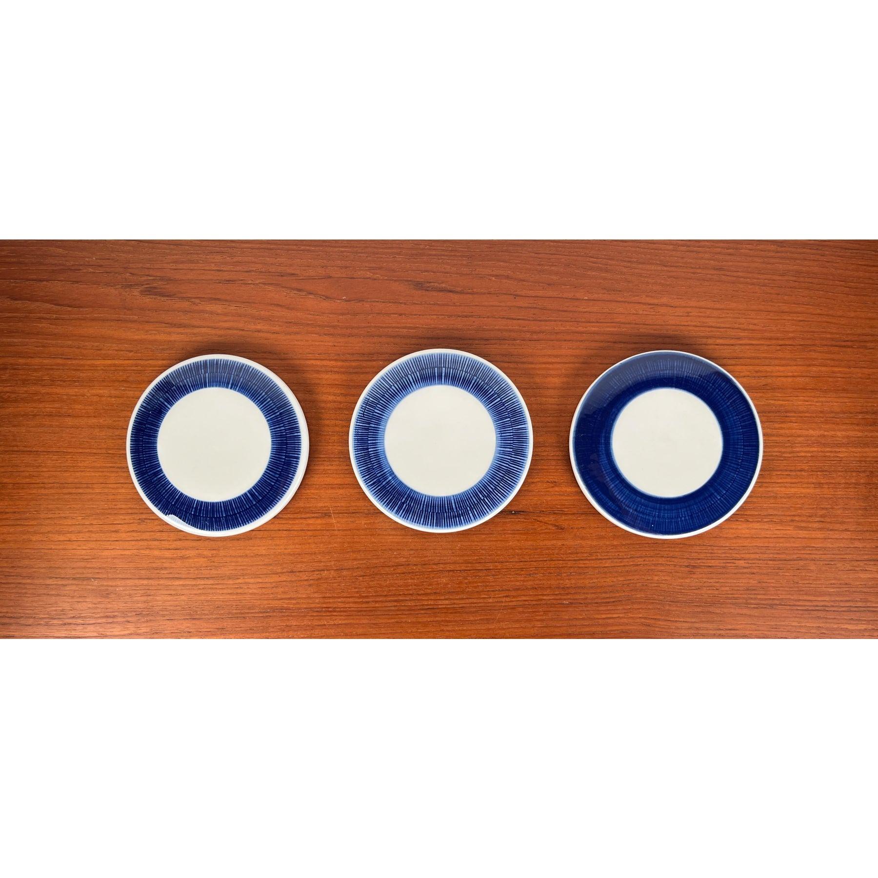 XX secolo Set di 3 coperchi della serie Koka Blue, Blau, Bla di Hertha Bengtson, anni '50, di metà secolo in vendita