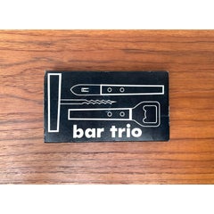 Set di 3 Trio da bar in metallo e Wood, Germania, 1960