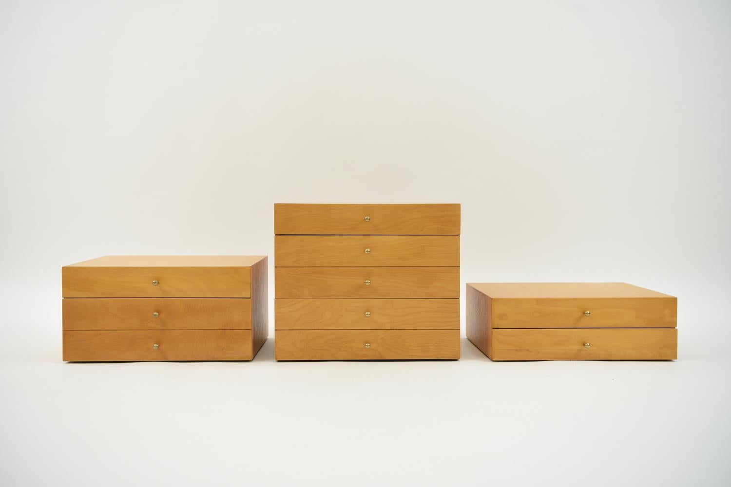 Set of 3 Midcentury Miniature Stacking Chests Attributed to Arthur Umanoff 4