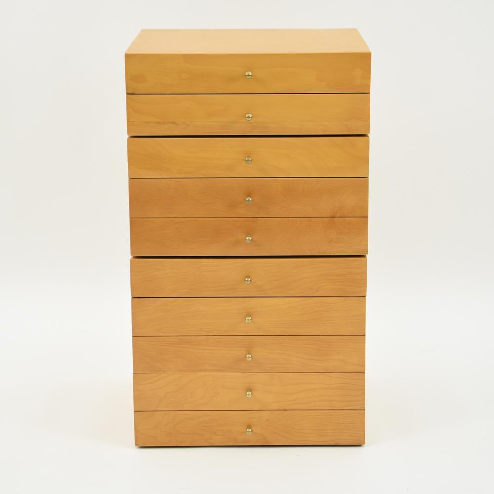 Mid-Century Modern Set of 3 Midcentury Miniature Stacking Chests Attributed to Arthur Umanoff