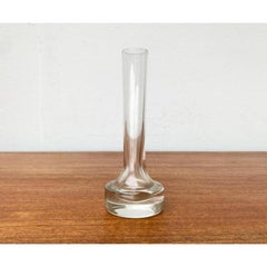 Set of 3 Mid-Century Minimalist Glass Vases, 1960s
