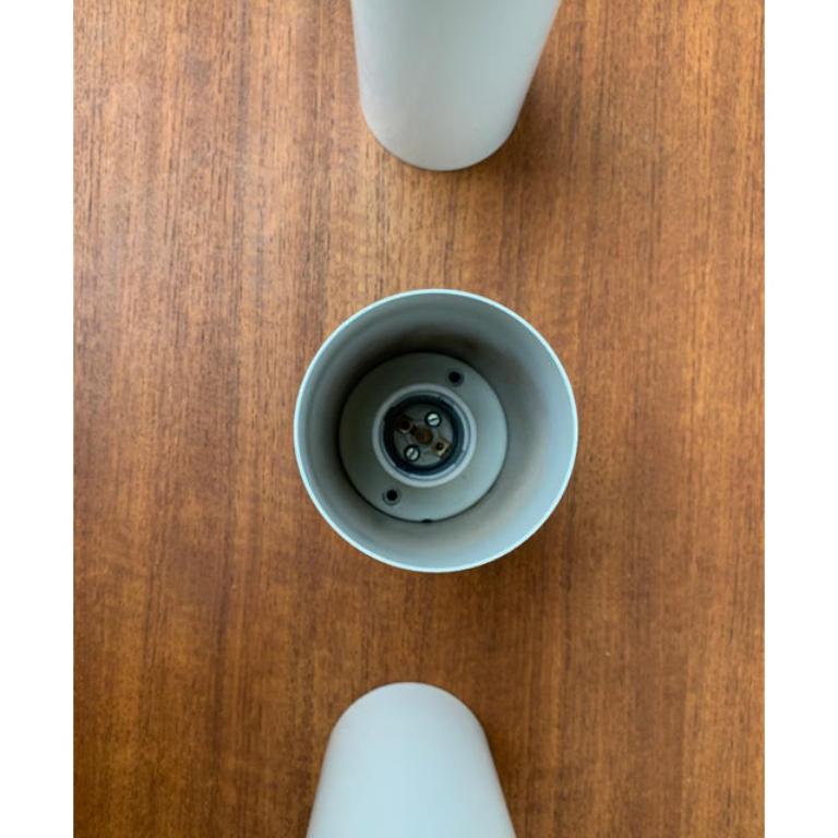 Metal Set of 3 Mid-Century Minimalist Pipe Ceiling Lamp For Sale