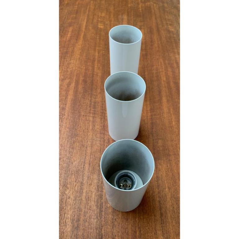 Set of 3 Mid-Century Minimalist Pipe Ceiling Lamp For Sale 1