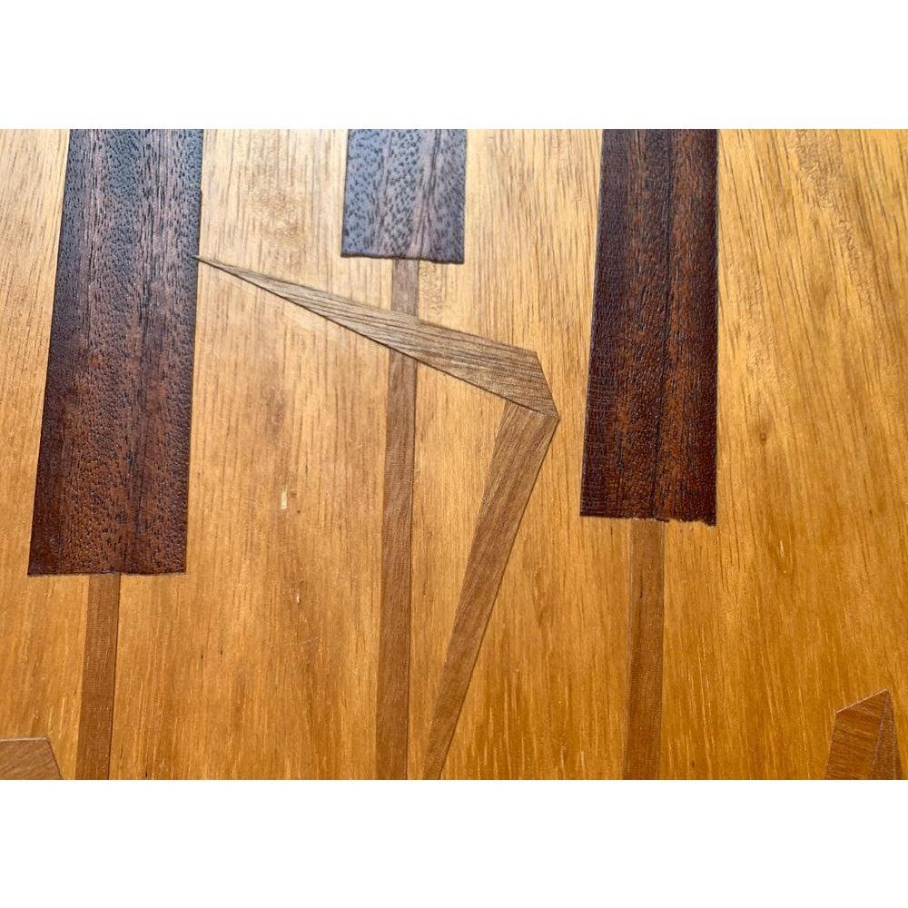 Set of 3 Mid-Century Minimalist Wooden Wall Plaques, 1960s For Sale 7