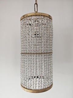 Set of 3 Mid Century Modern Crystal Chandeliers attr. to Lobmeyr, Austria 1950s