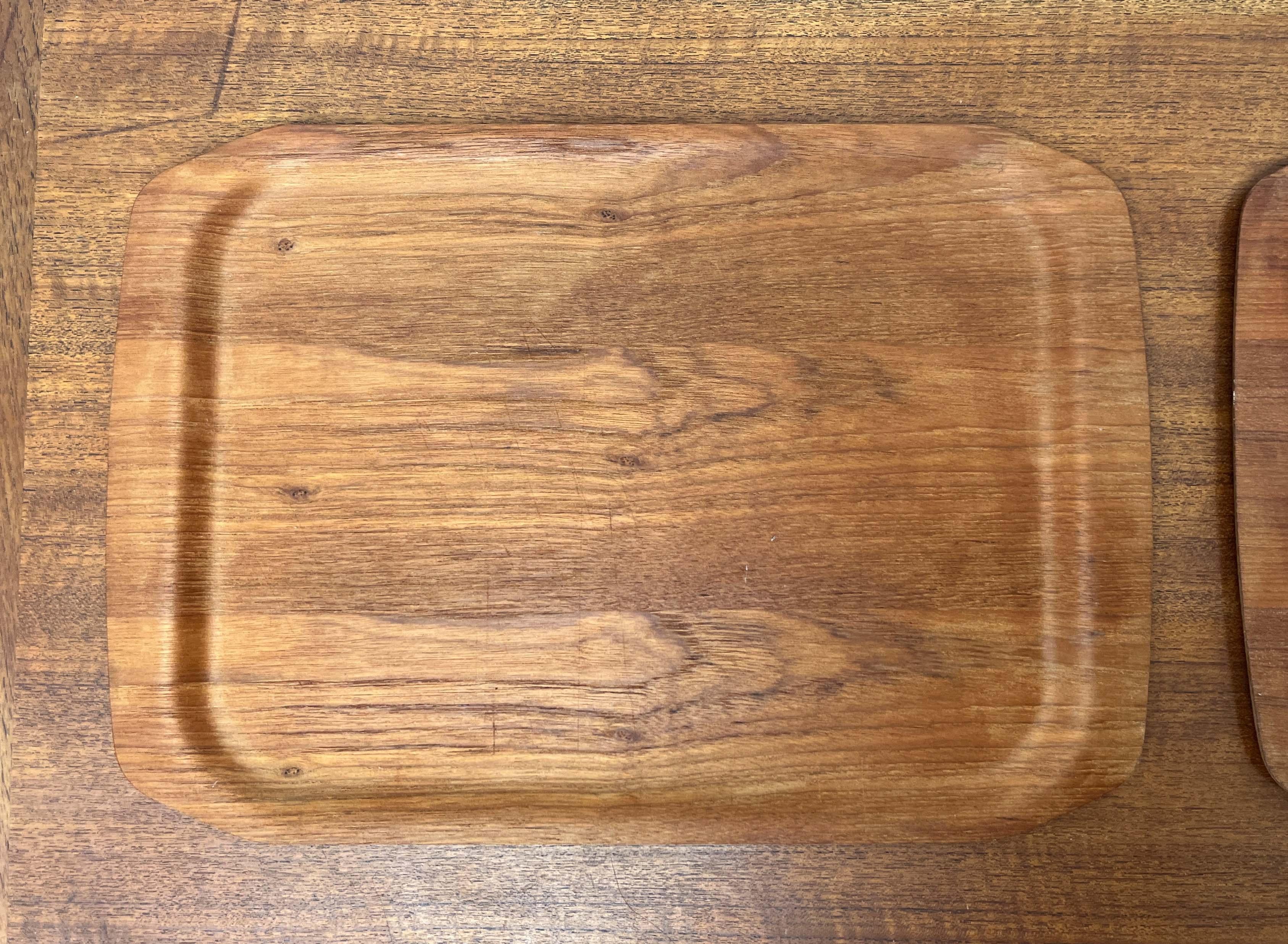 Satz von 3 Tabletts aus Teakholz in der modernen Form Stabil aus Langva, Dänemark, 1960er Jahre im Angebot 2