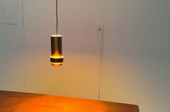Set of 3 Mid-Century Modern German Space Age Copper Pendant Lamps Doria, 1960s