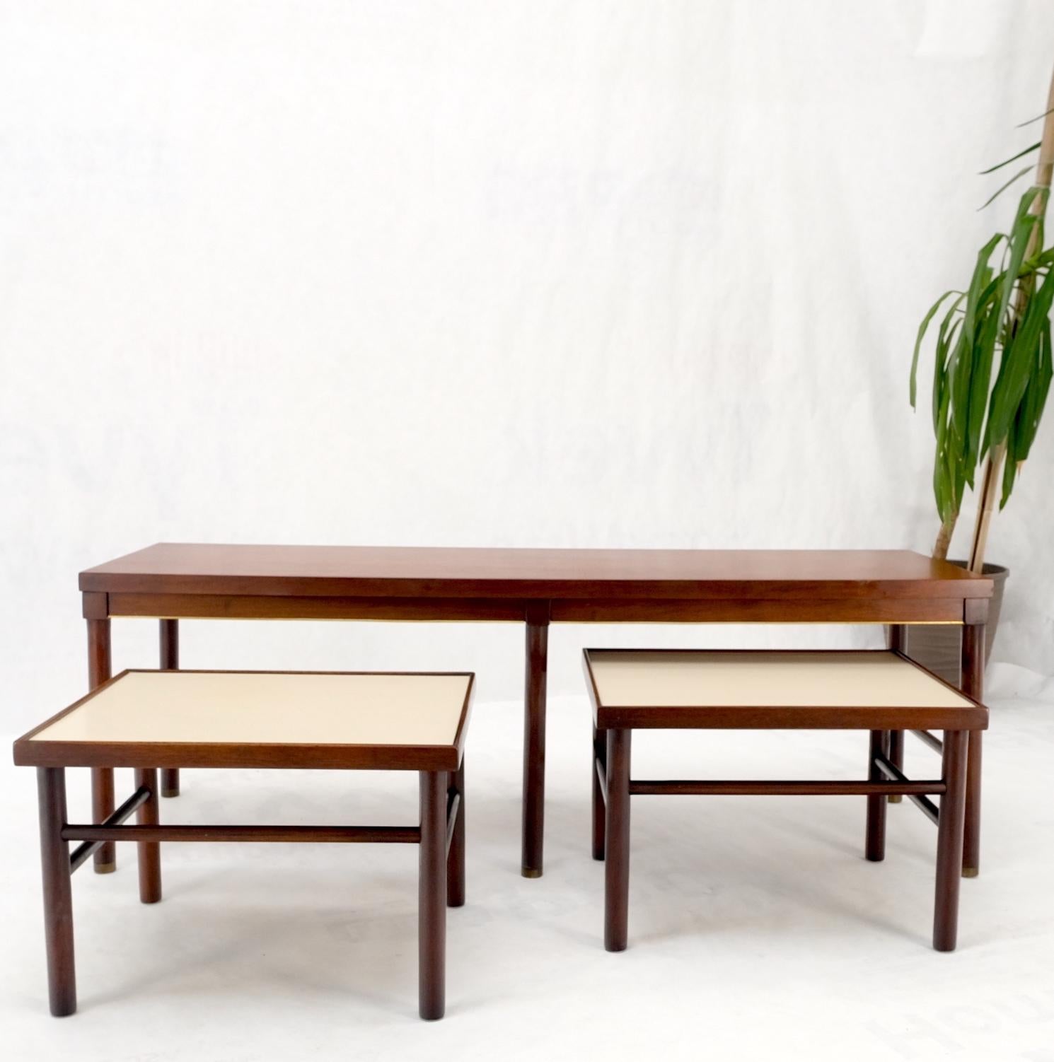 Set of 3 Mid Century Modern Nesting Coffee Side End Occasional Tables MINT! For Sale 5