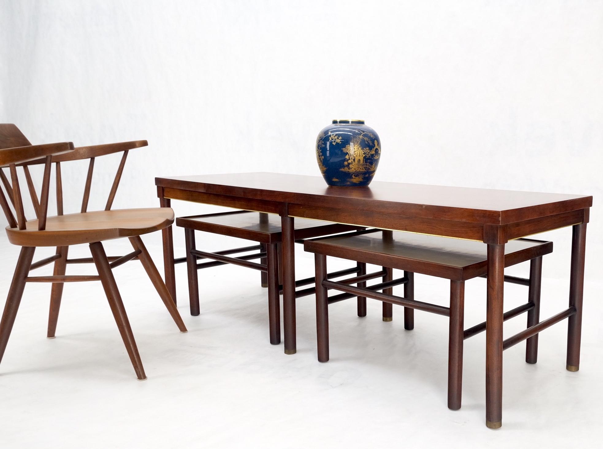Set of 3 Mid Century Modern Nesting Coffee Side End Occasional Tables MINT! For Sale 7