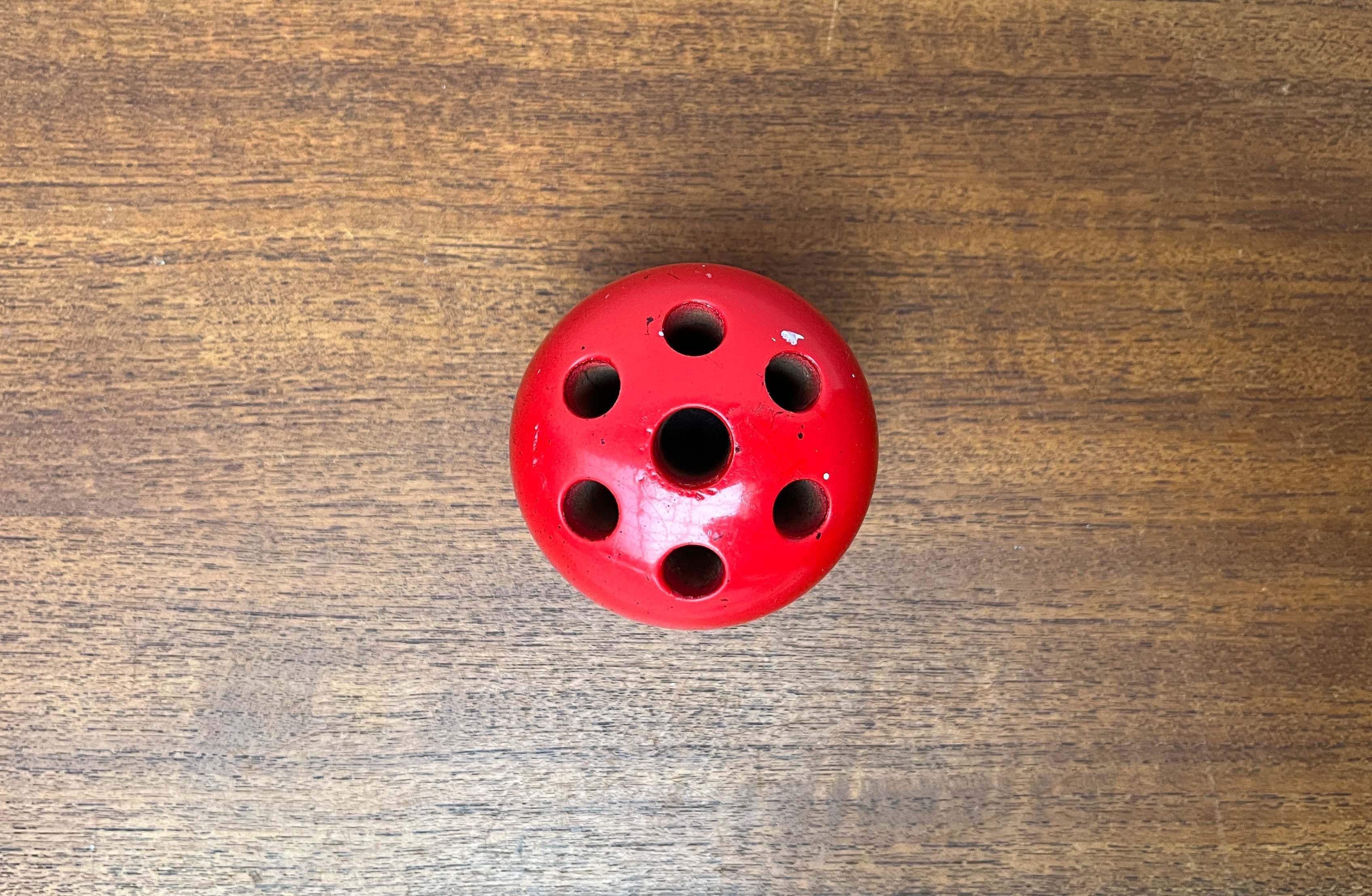 Set di 3 portacandele in legno rosso di Aarikka, Finlandia, 1960 in vendita 3