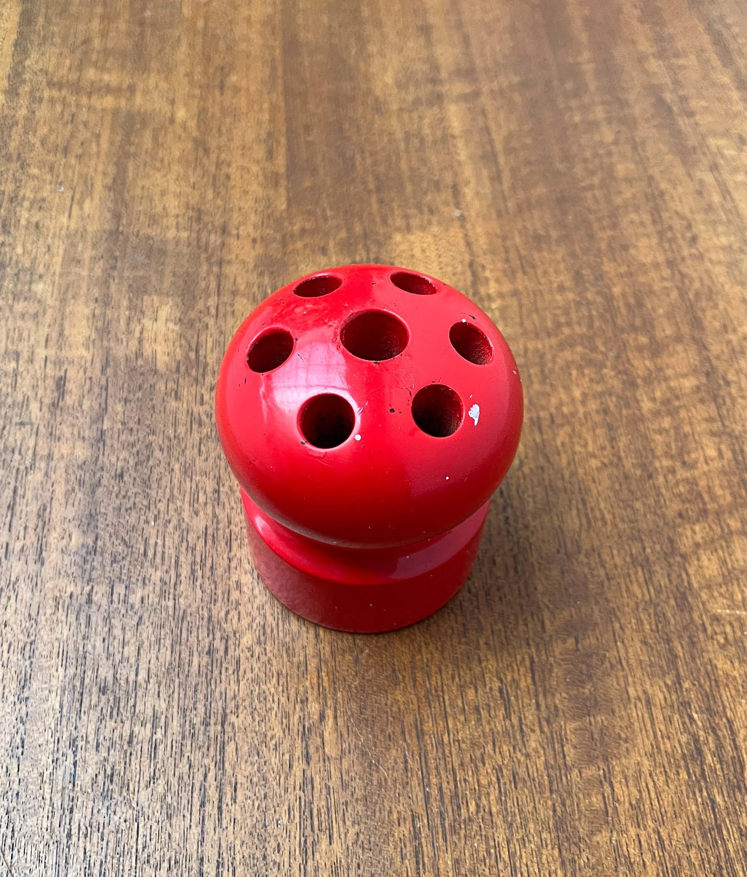 Set di 3 portacandele in legno rosso di Aarikka, Finlandia, 1960 in vendita 4