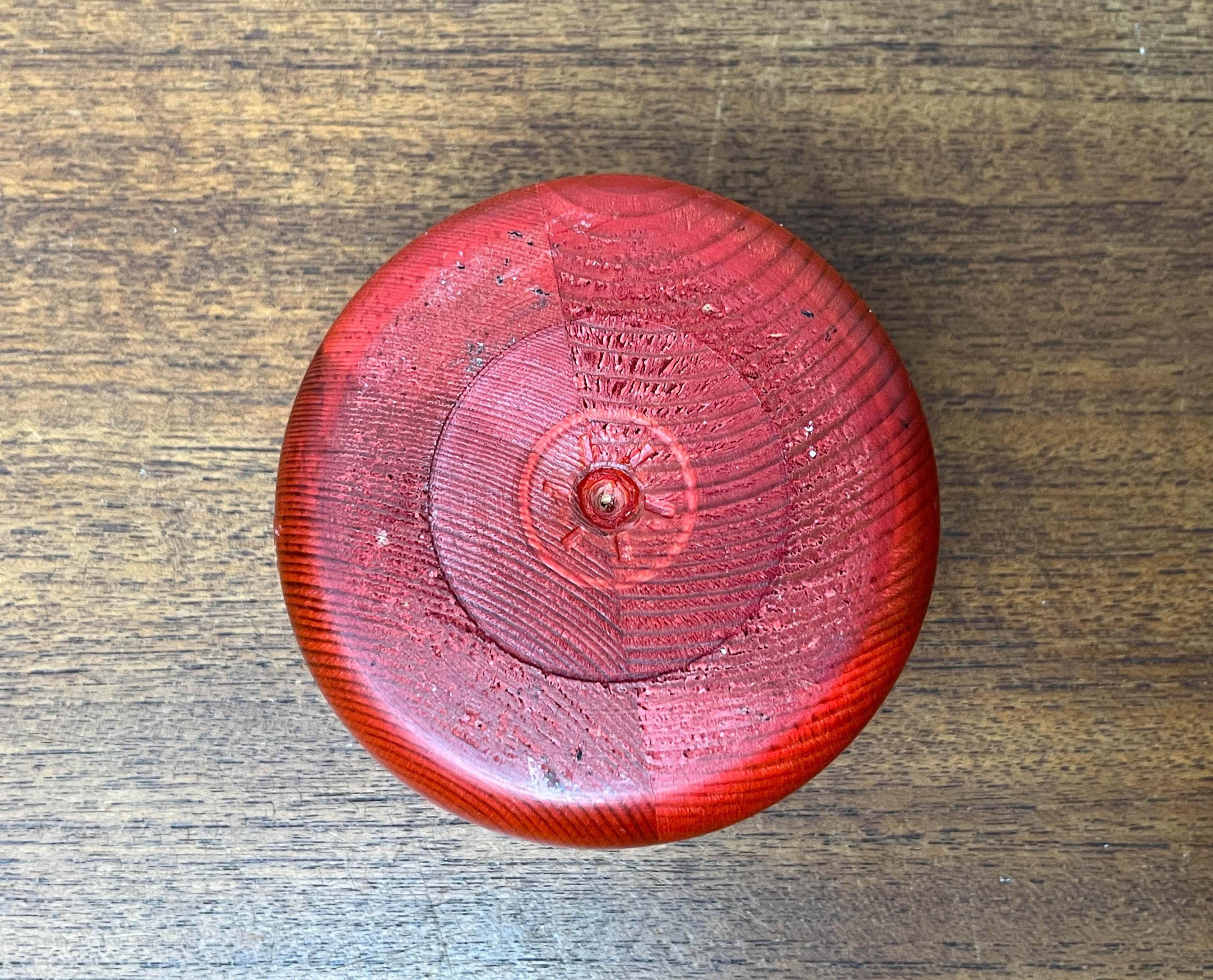 Set di 3 portacandele in legno rosso di Aarikka, Finlandia, 1960 In condizioni buone in vendita a Hamburg, DE