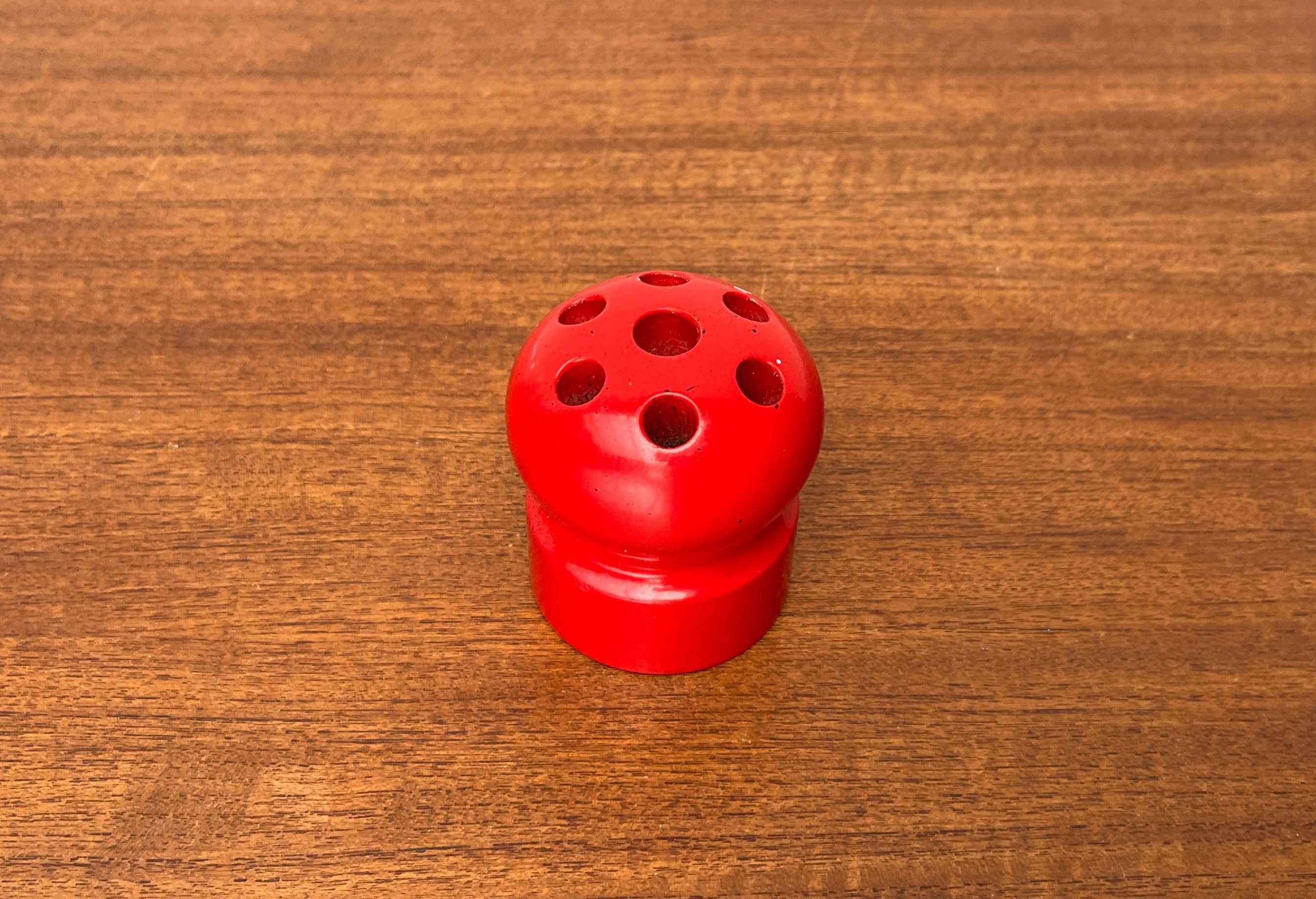 Set di 3 portacandele in legno rosso di Aarikka, Finlandia, 1960 in vendita 2