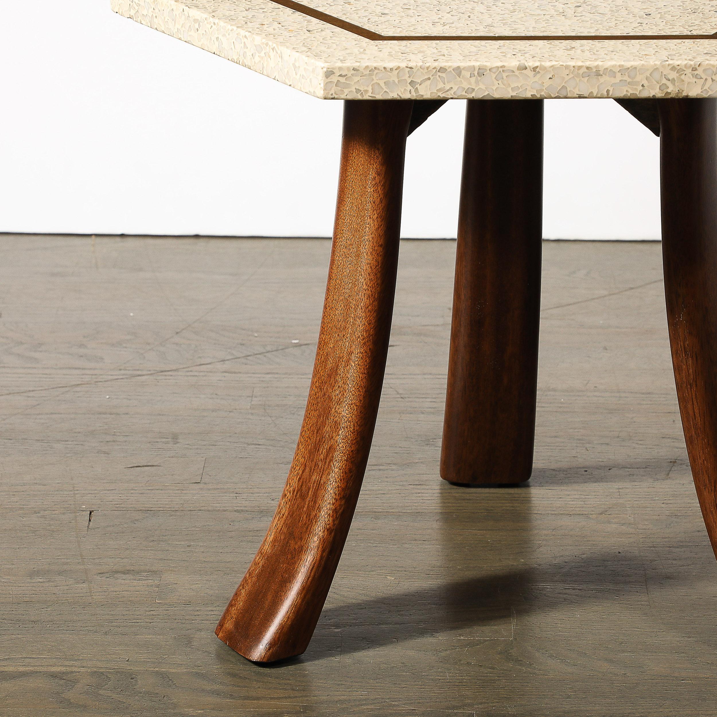 Ensemble de 3 tables d'appoint en terrazzo hexagonal de style moderniste du milieu du siècle par Harvey Probber en vente 8