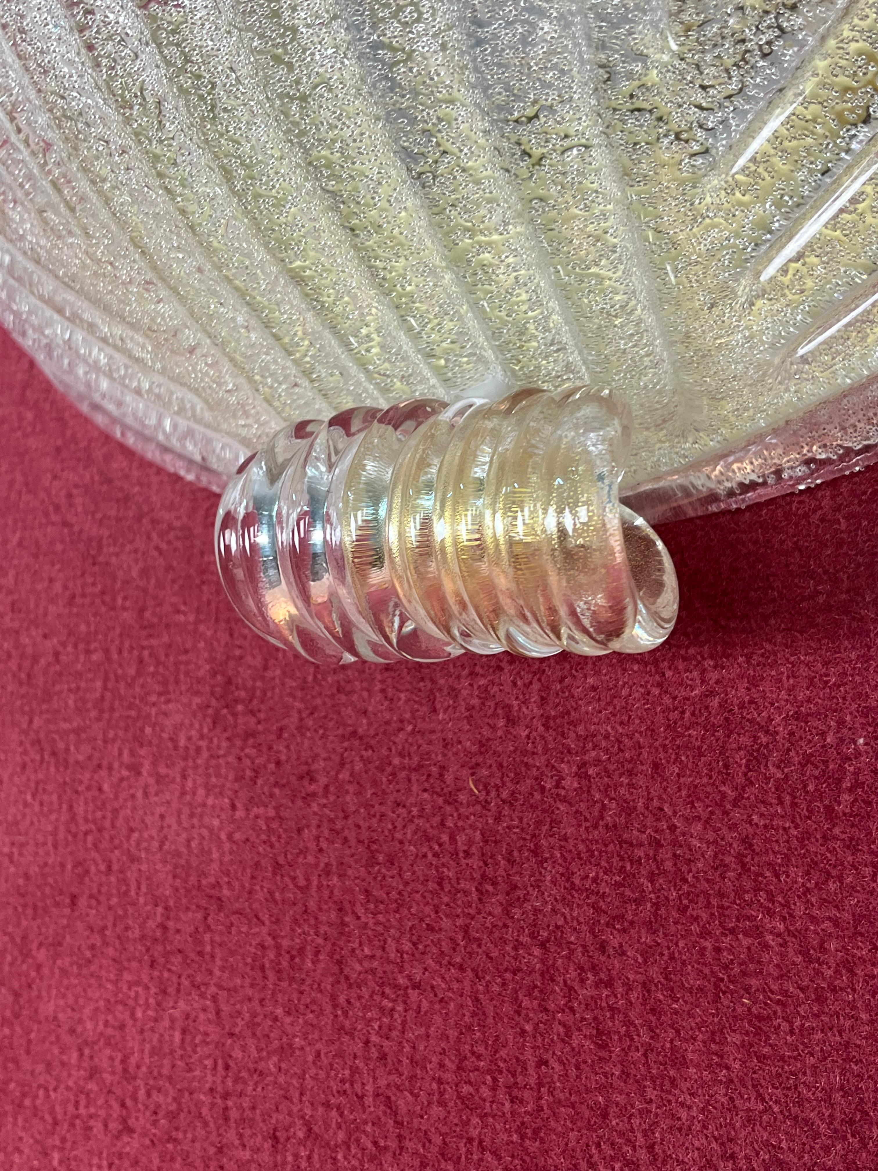 Juego de 3 lámparas de pared de cristal de Murano de mediados de siglo, años 60 en venta 1