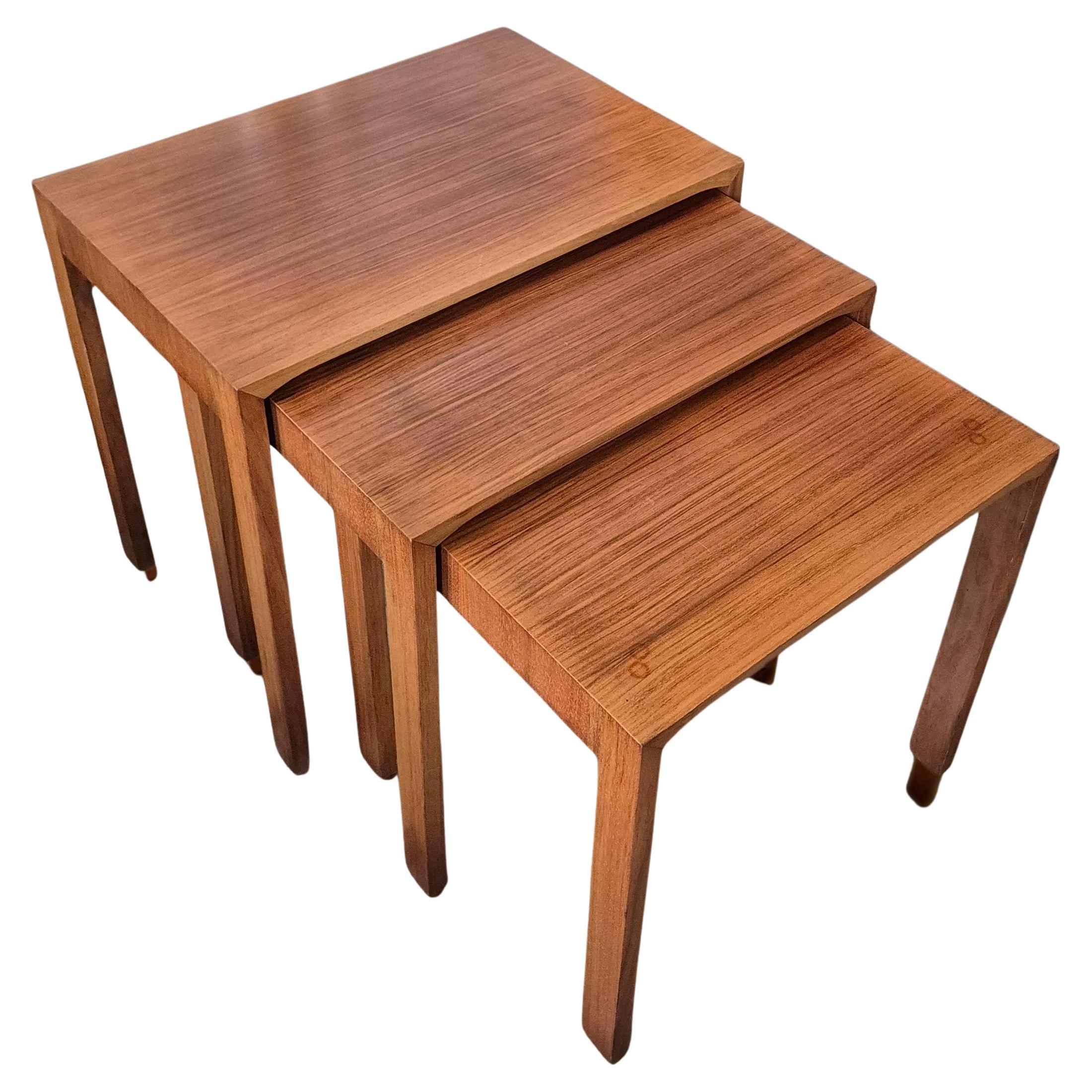 Set of 3 mid century nesting tables by Wilhelm Renz, Germany 1960s