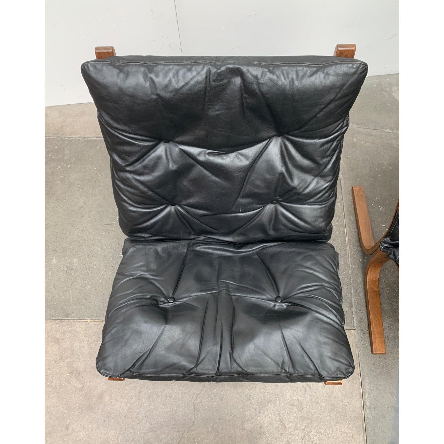 Ensemble de 3 chaises longues norvégiennes Siesta du milieu du siècle dernier et de tables d'appoint en verre en vente 3