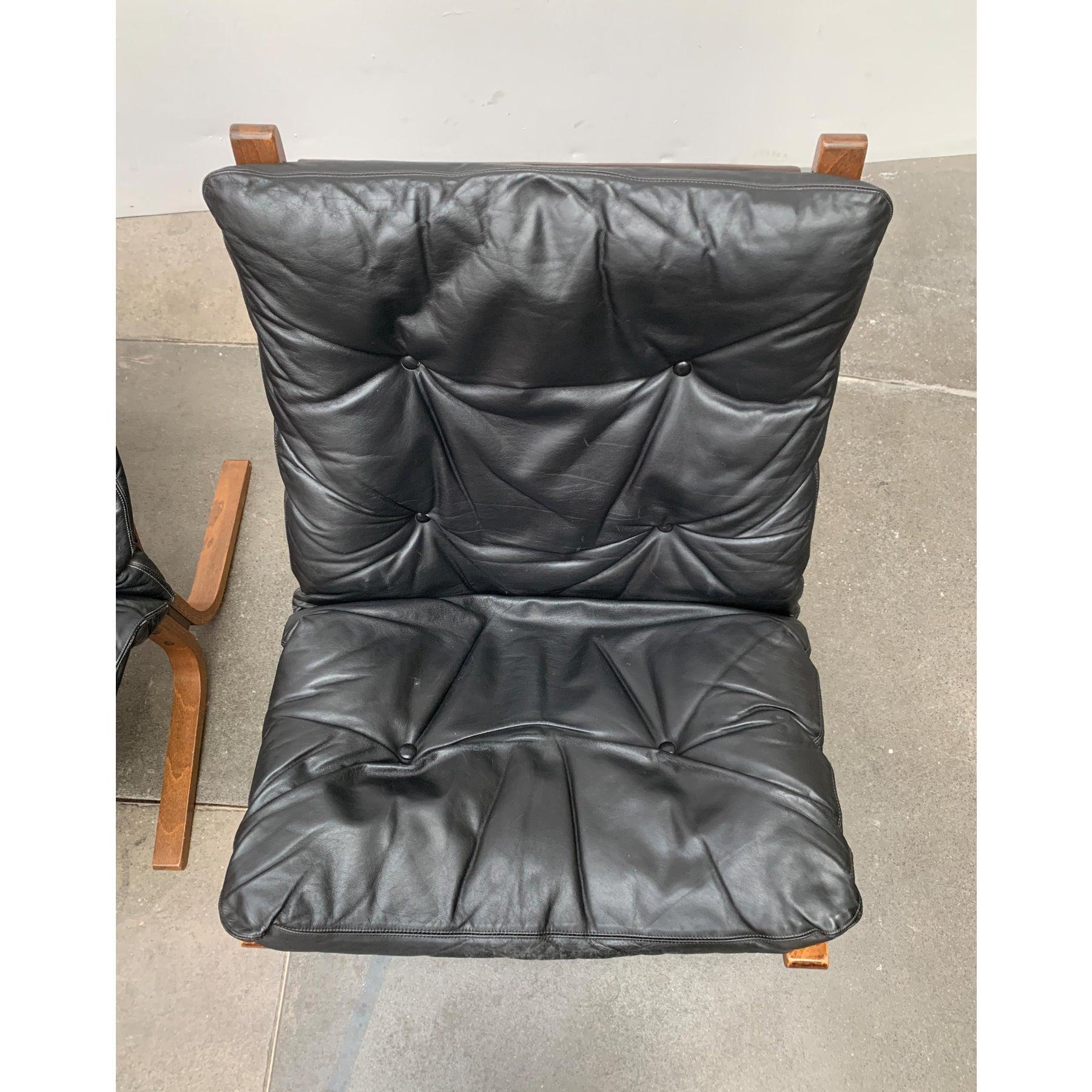 Ensemble de 3 chaises longues norvégiennes Siesta du milieu du siècle dernier et de tables d'appoint en verre en vente 4