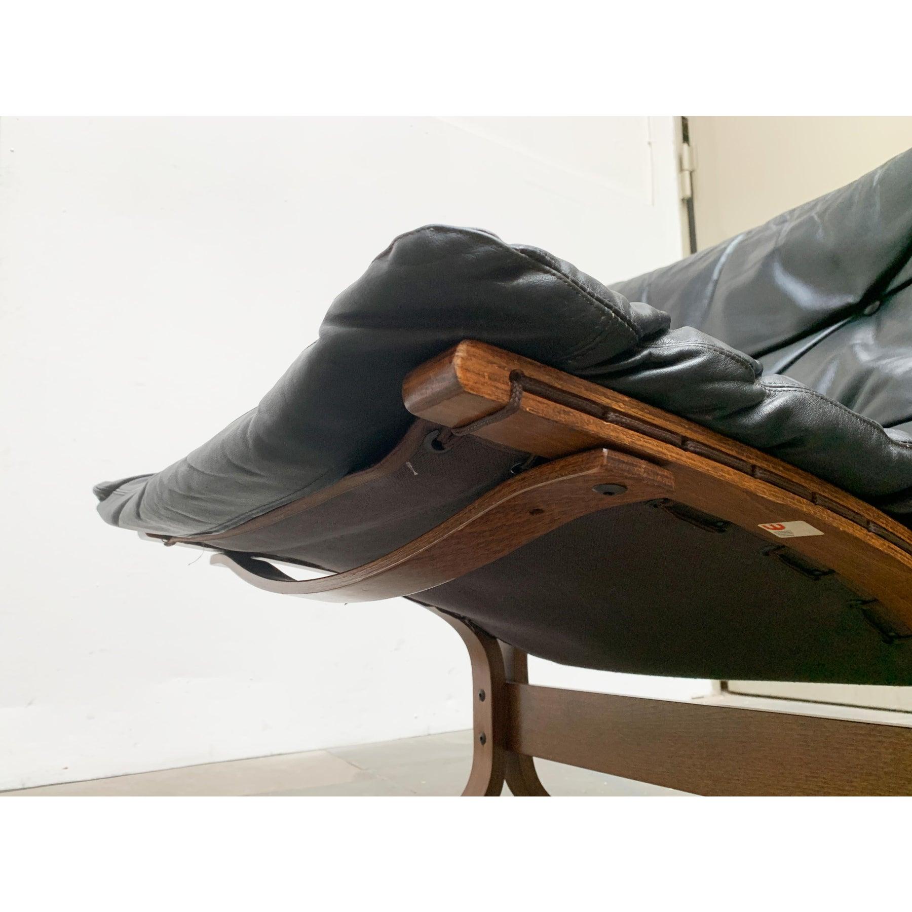 Ensemble de 3 chaises longues norvégiennes Siesta du milieu du siècle dernier et de tables d'appoint en verre en vente 5