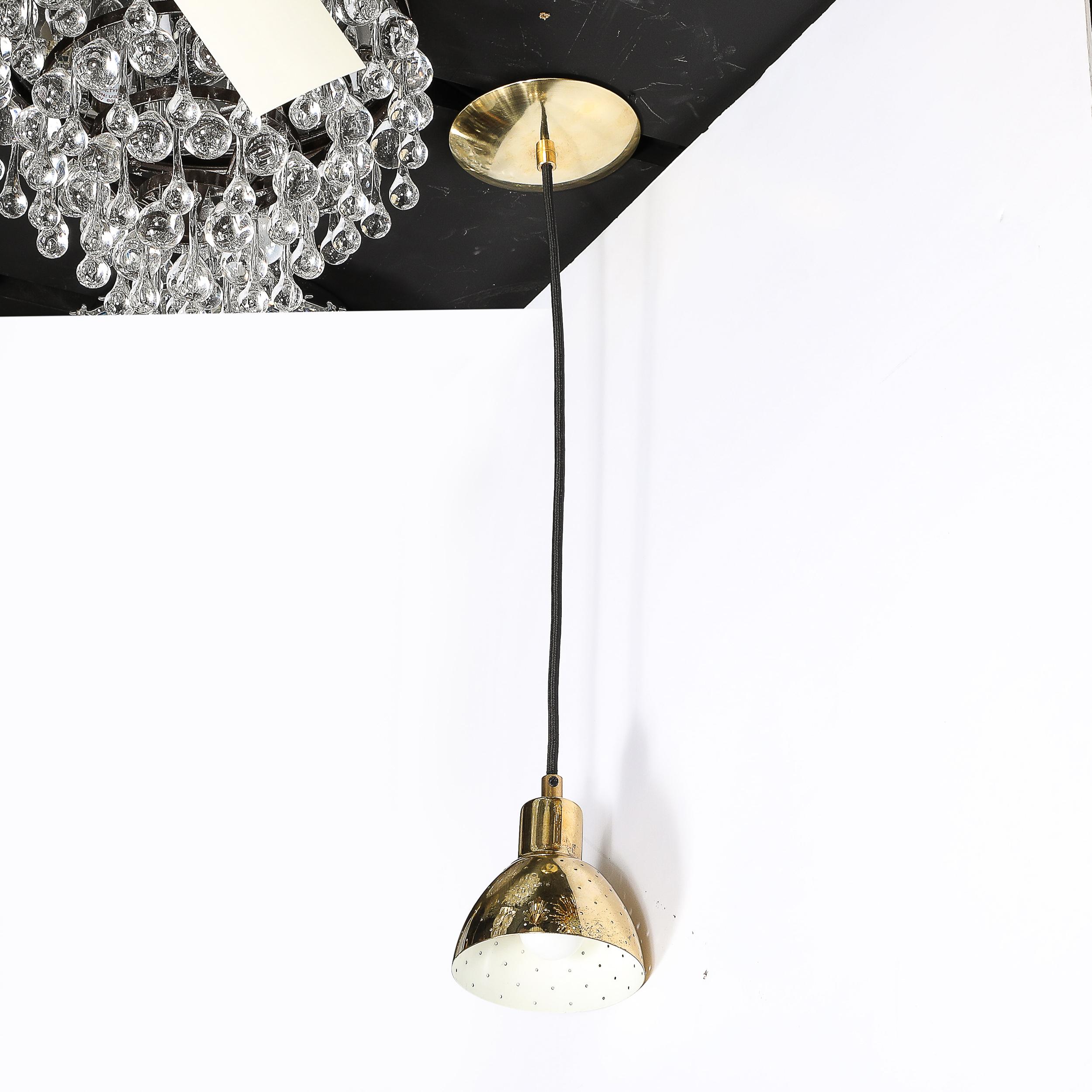 Set di 3 lampadari a sospensione in ottone lucido del Mid-Century di Hans-Agne Jakobsson in vendita 4