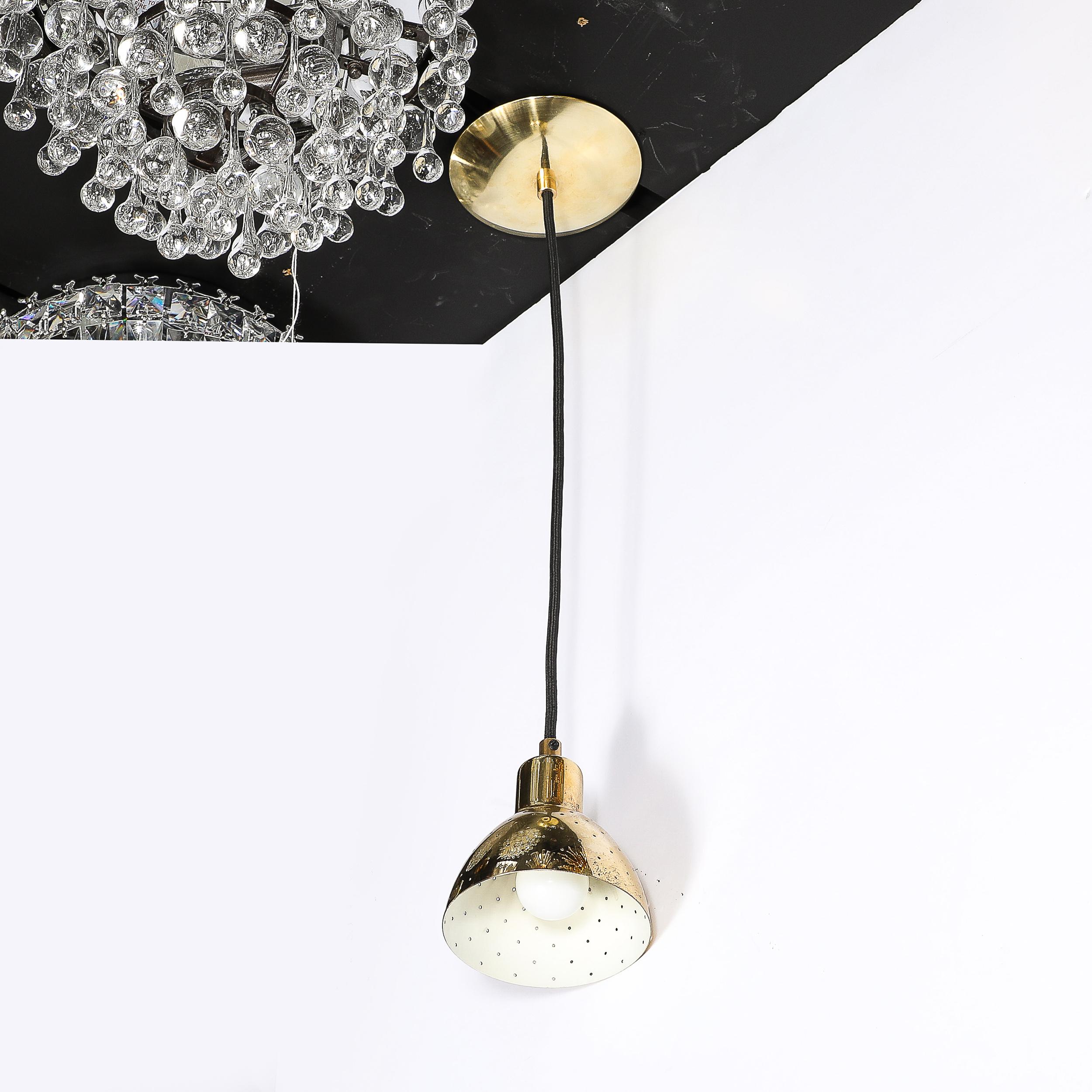 Set di 3 lampadari a sospensione in ottone lucido del Mid-Century di Hans-Agne Jakobsson in vendita 5