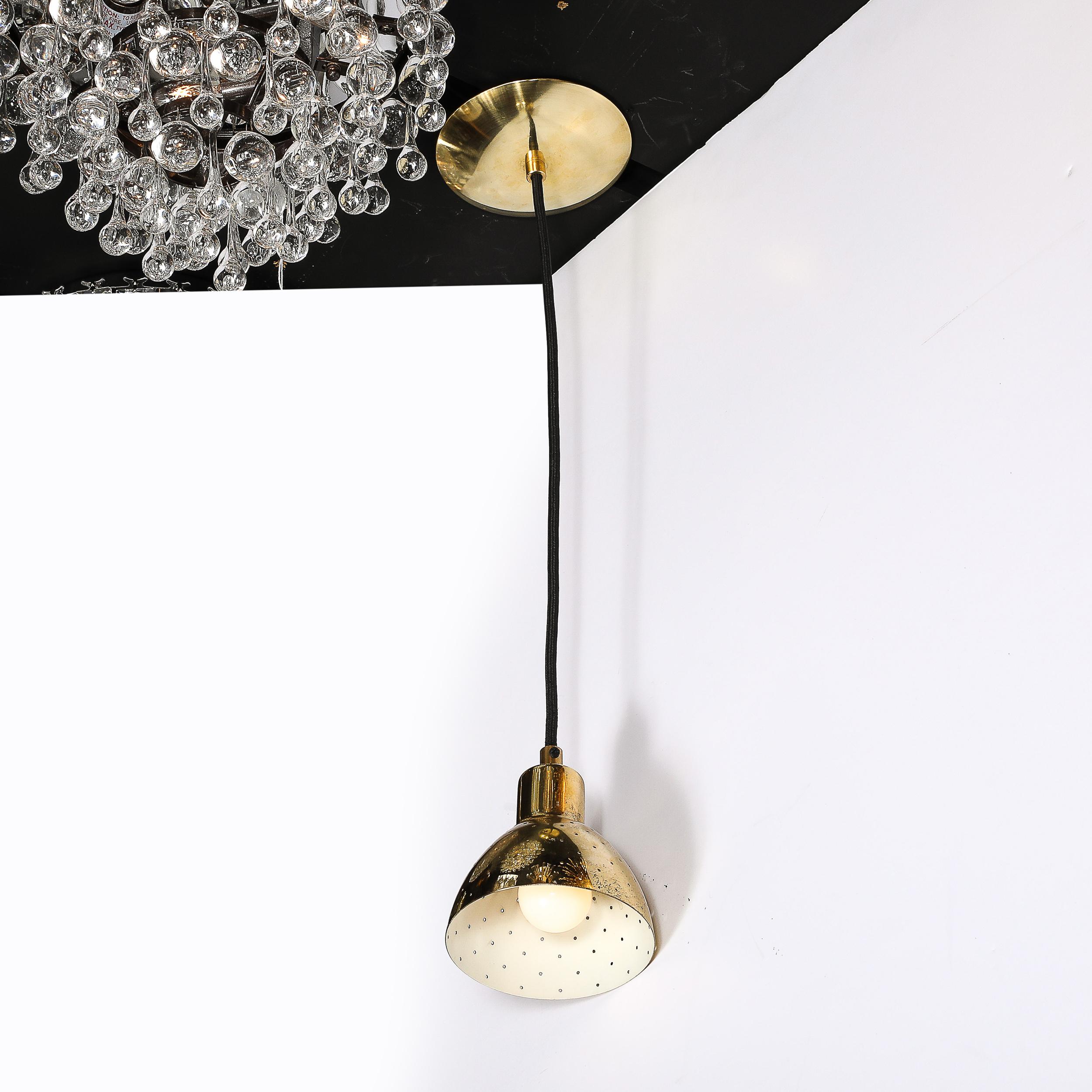 Ottone Set di 3 lampadari a sospensione in ottone lucido del Mid-Century di Hans-Agne Jakobsson in vendita