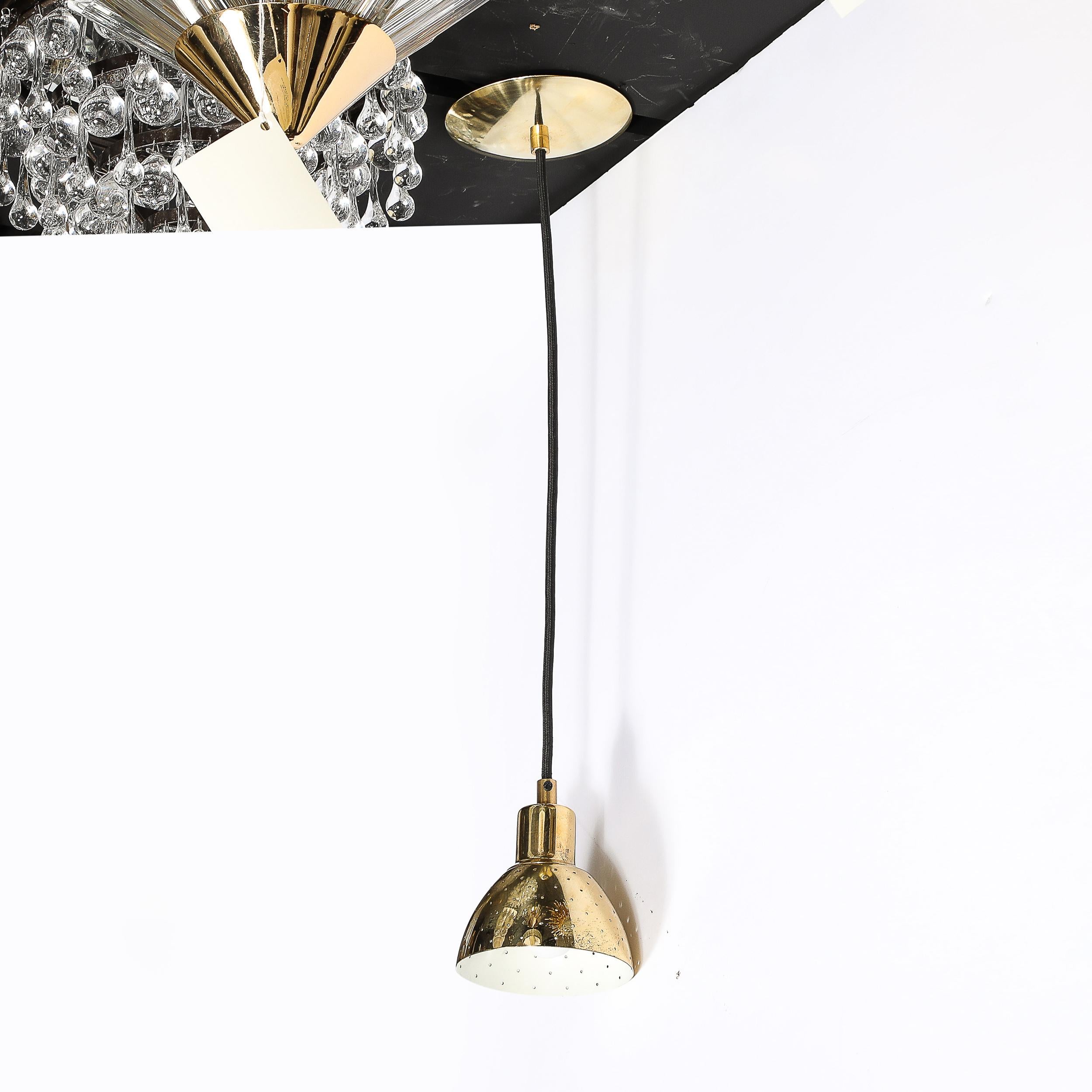 Set di 3 lampadari a sospensione in ottone lucido del Mid-Century di Hans-Agne Jakobsson in vendita 1