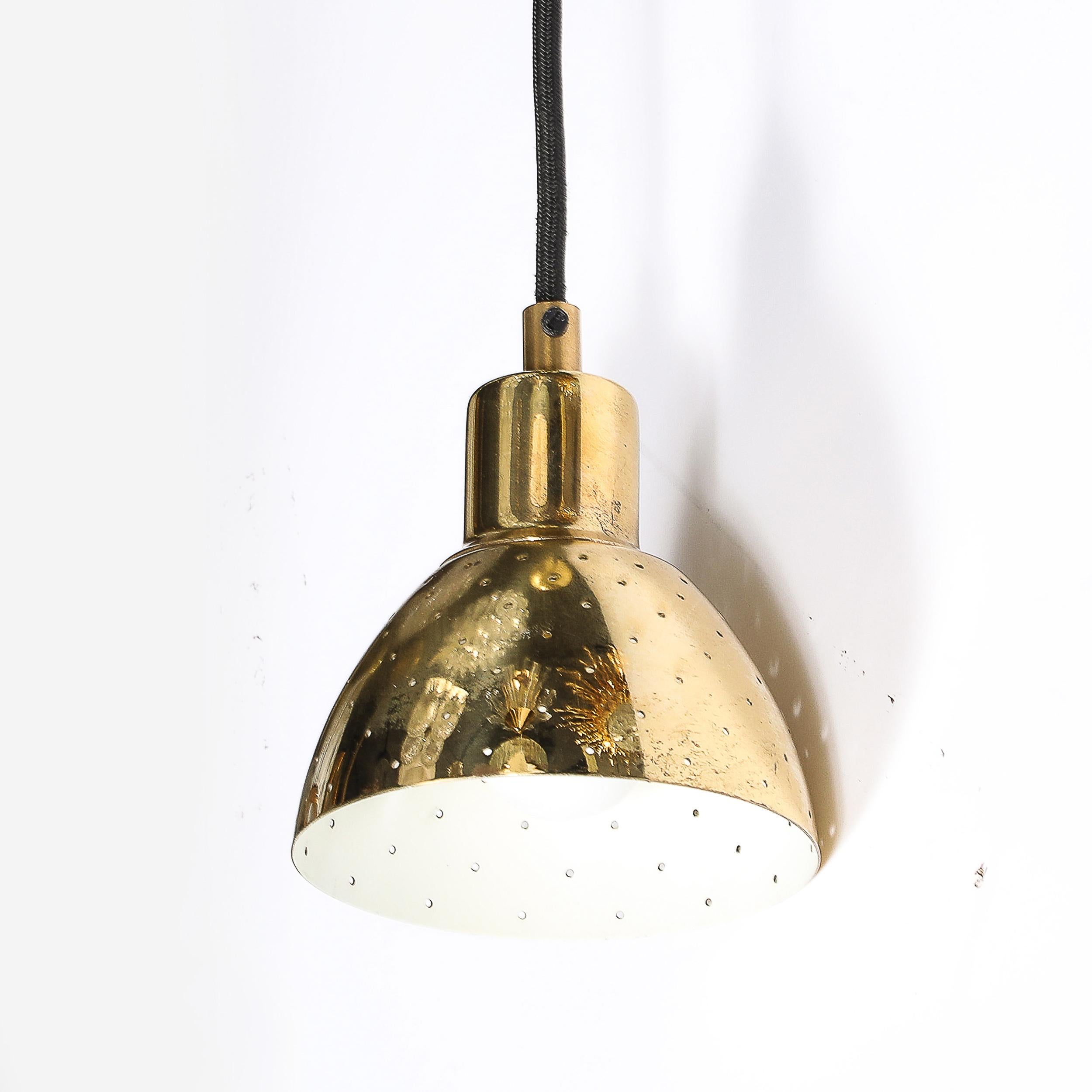 Set di 3 lampadari a sospensione in ottone lucido del Mid-Century di Hans-Agne Jakobsson in vendita 2