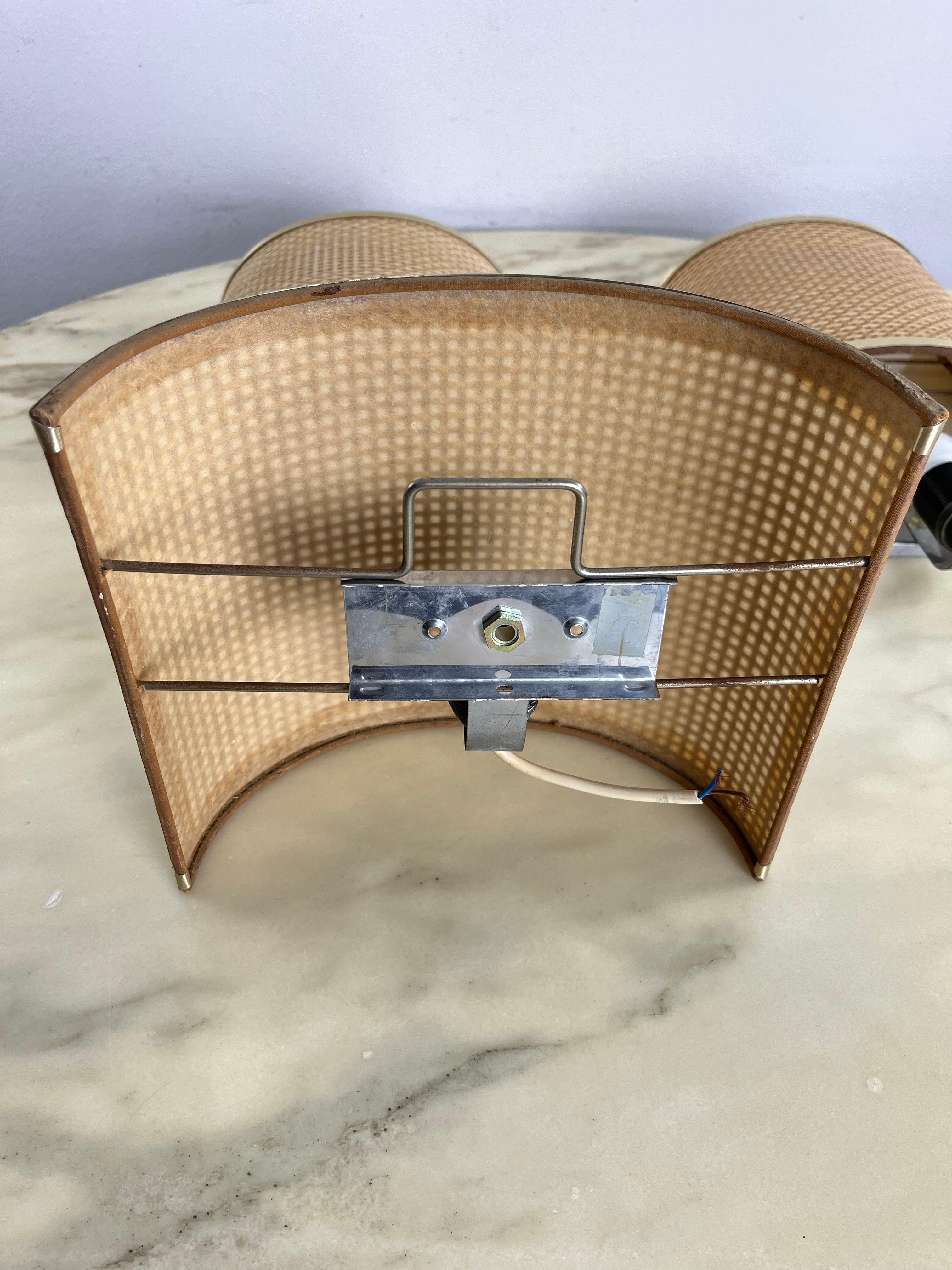 Set von 3 Rattan-Wandleuchten/Scheiben aus der Mitte des Jahrhunderts  1960s im Angebot 3