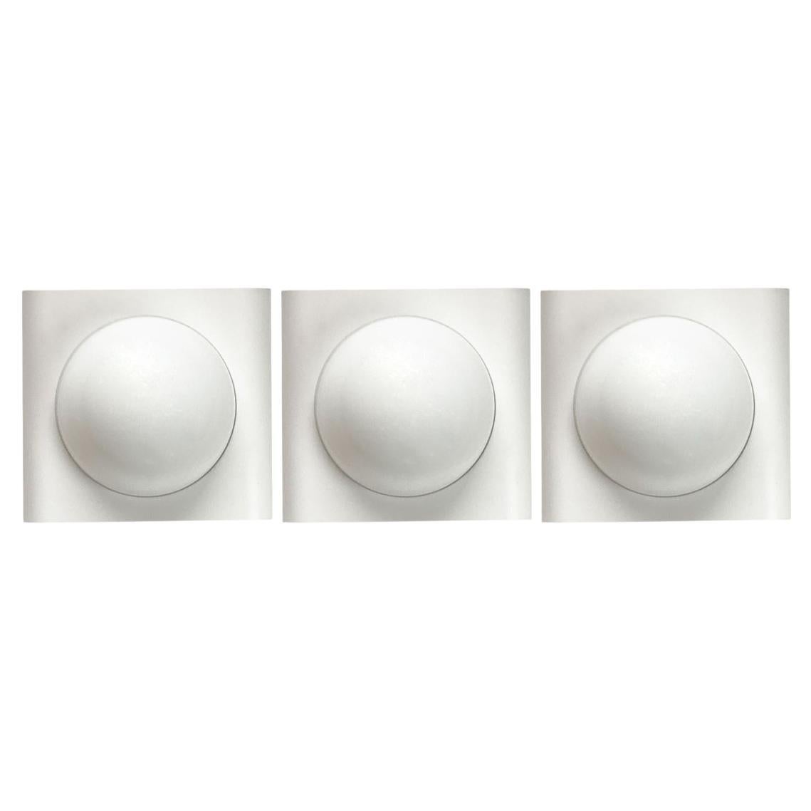 Set of 3 Mid-Century Space Age Austrian Wall Lamps, 1960s