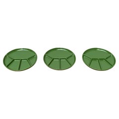 Set di 3 piatti o ciotole in ceramica verde Greene & Greene di metà secolo, anni '60