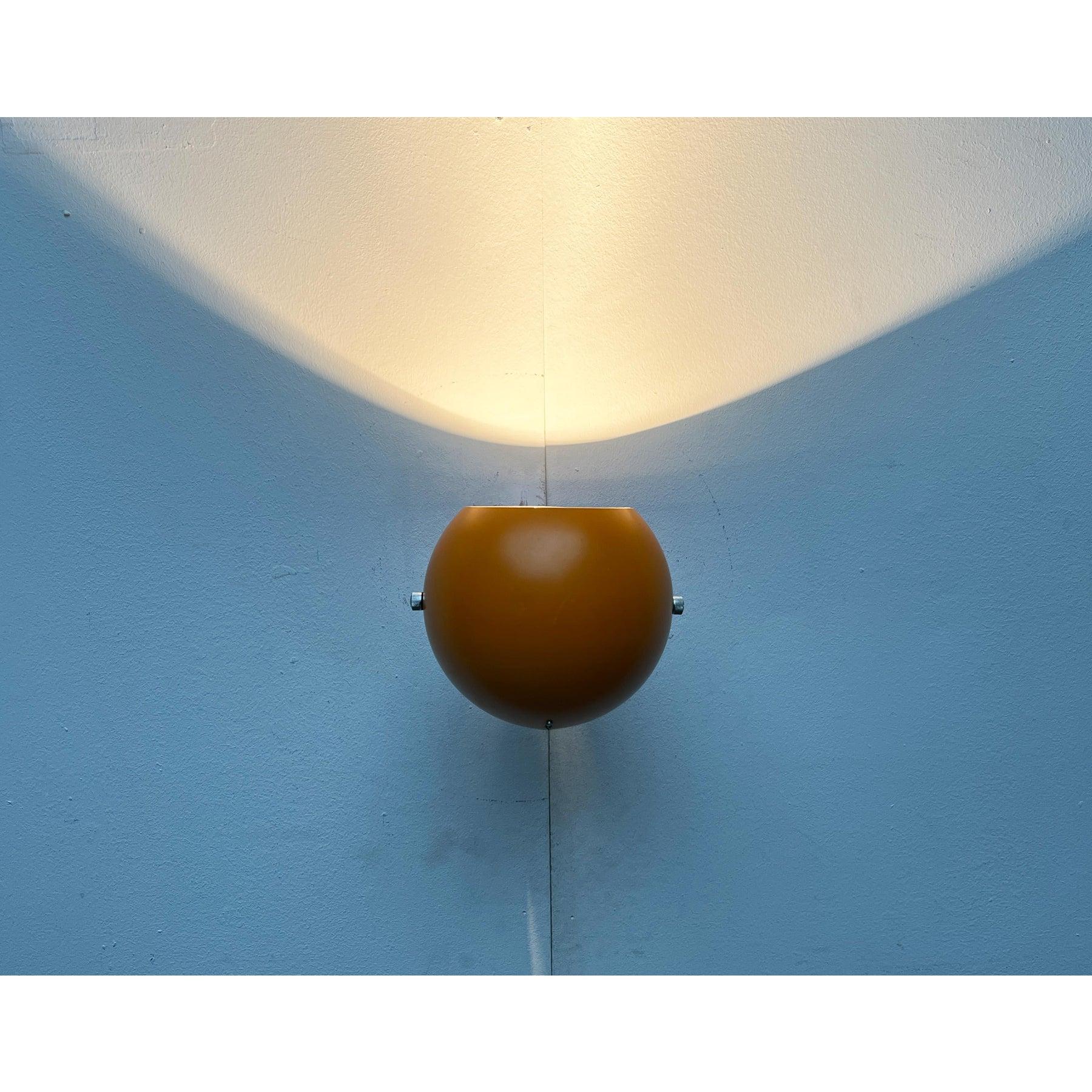 Set of 3 Mid-Century Space Age Yellow Ball Wall Lamps from Louis Poulsen, 1960s For Sale 9