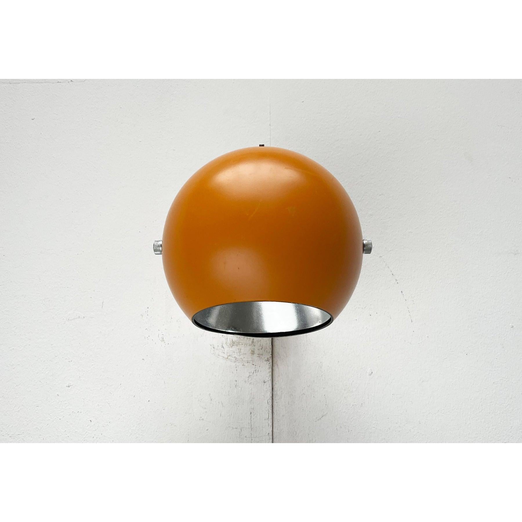Danish Set of 3 Mid-Century Space Age Yellow Ball Wall Lamps from Louis Poulsen, 1960s For Sale