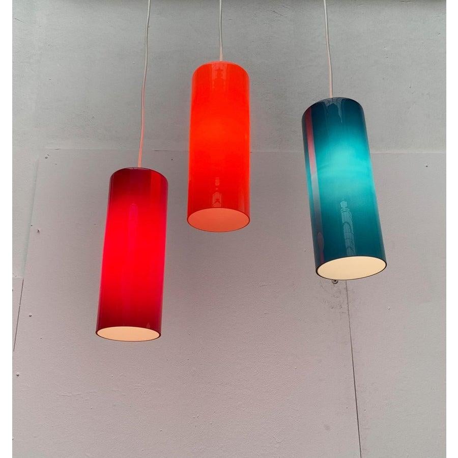 3 schwedische P 299 Glas-Hängeleuchten aus der Mitte des Jahrhunderts von Max Brüel , 1960er Jahre im Angebot 4