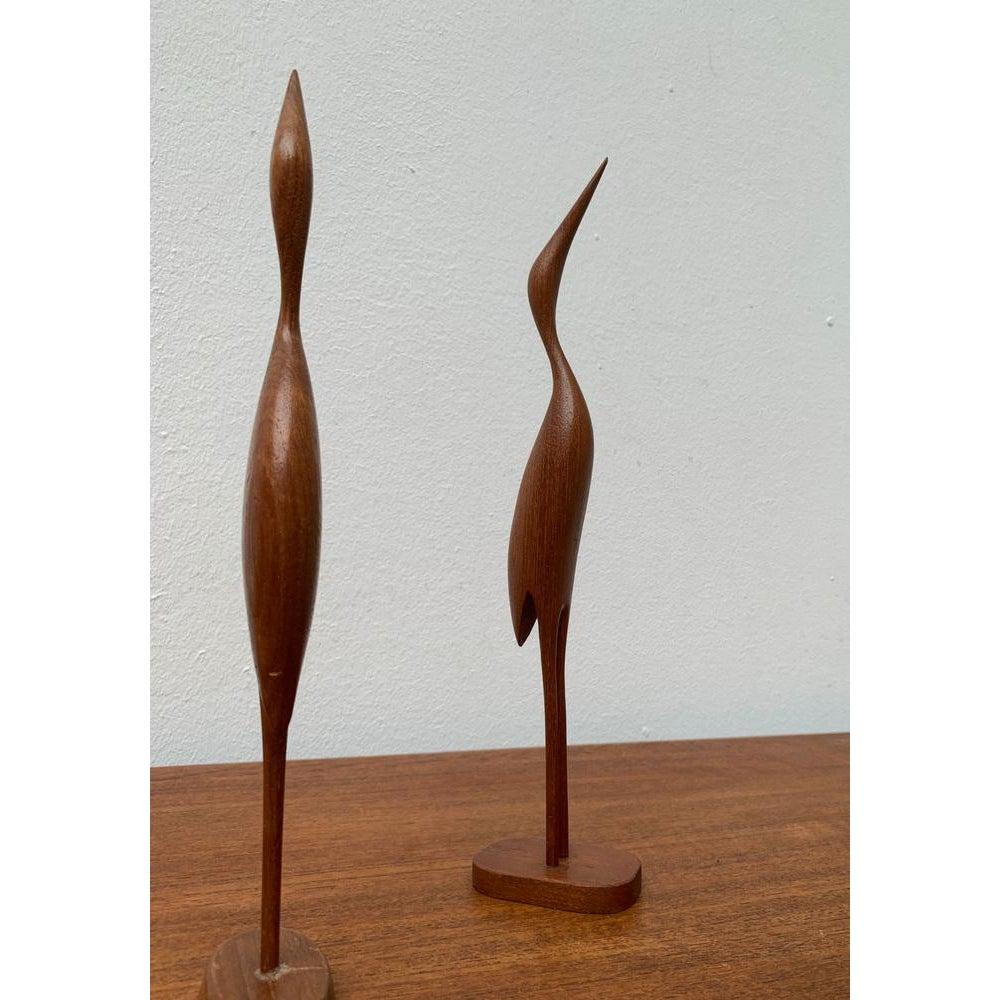 Teak Set di 3 uccelli in teak di metà secolo, anni '60 in vendita