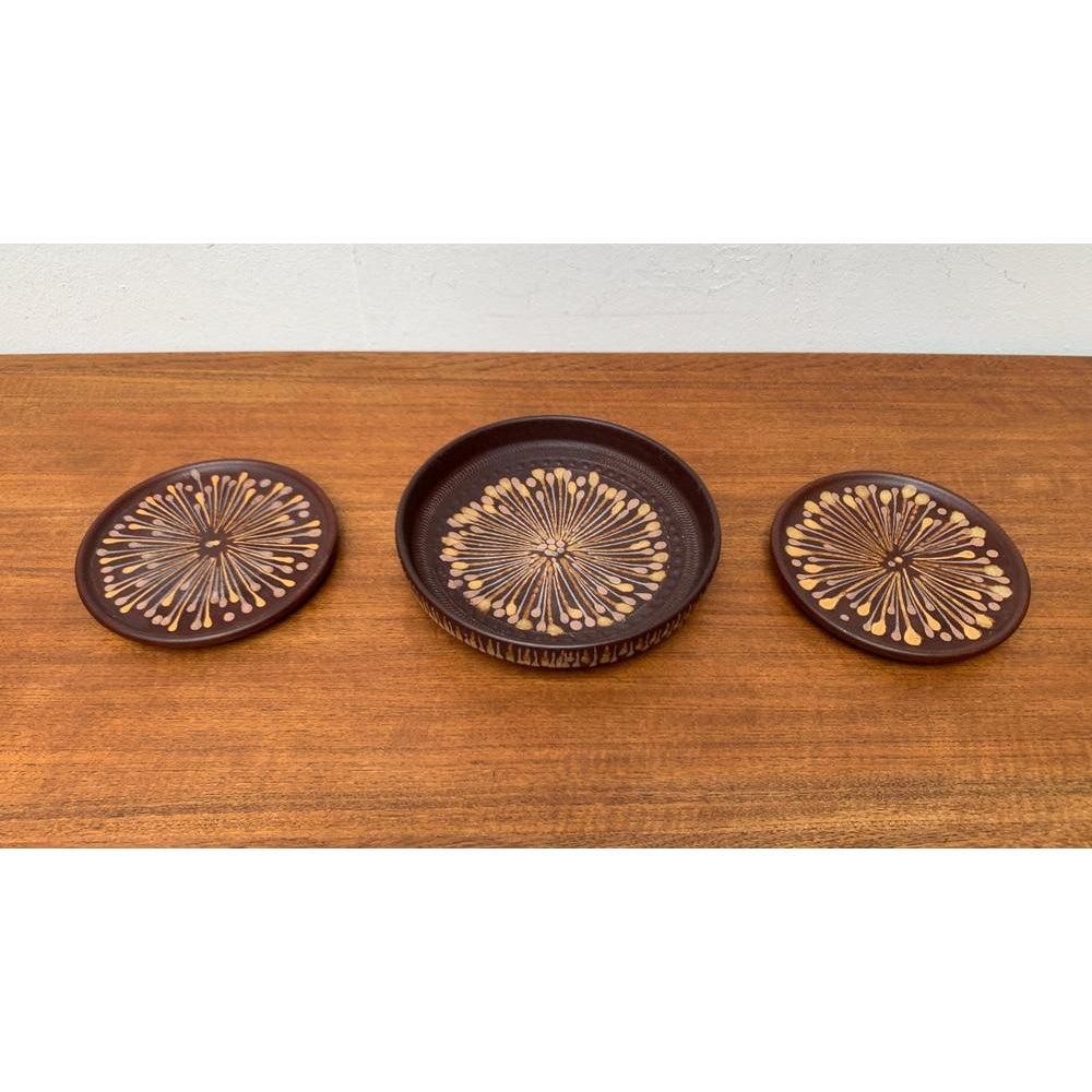 Juego de 3 cuencos y platos de cerámica WGP de mediados de siglo de Silberdistel, años 60 en venta 5