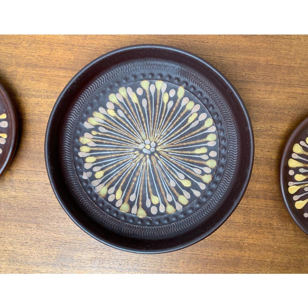 Juego de 3 cuencos y platos de cerámica WGP de mediados de siglo de Silberdistel, años 60 Alemán en venta