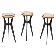 Set of 3 Midcentury Bar Stools