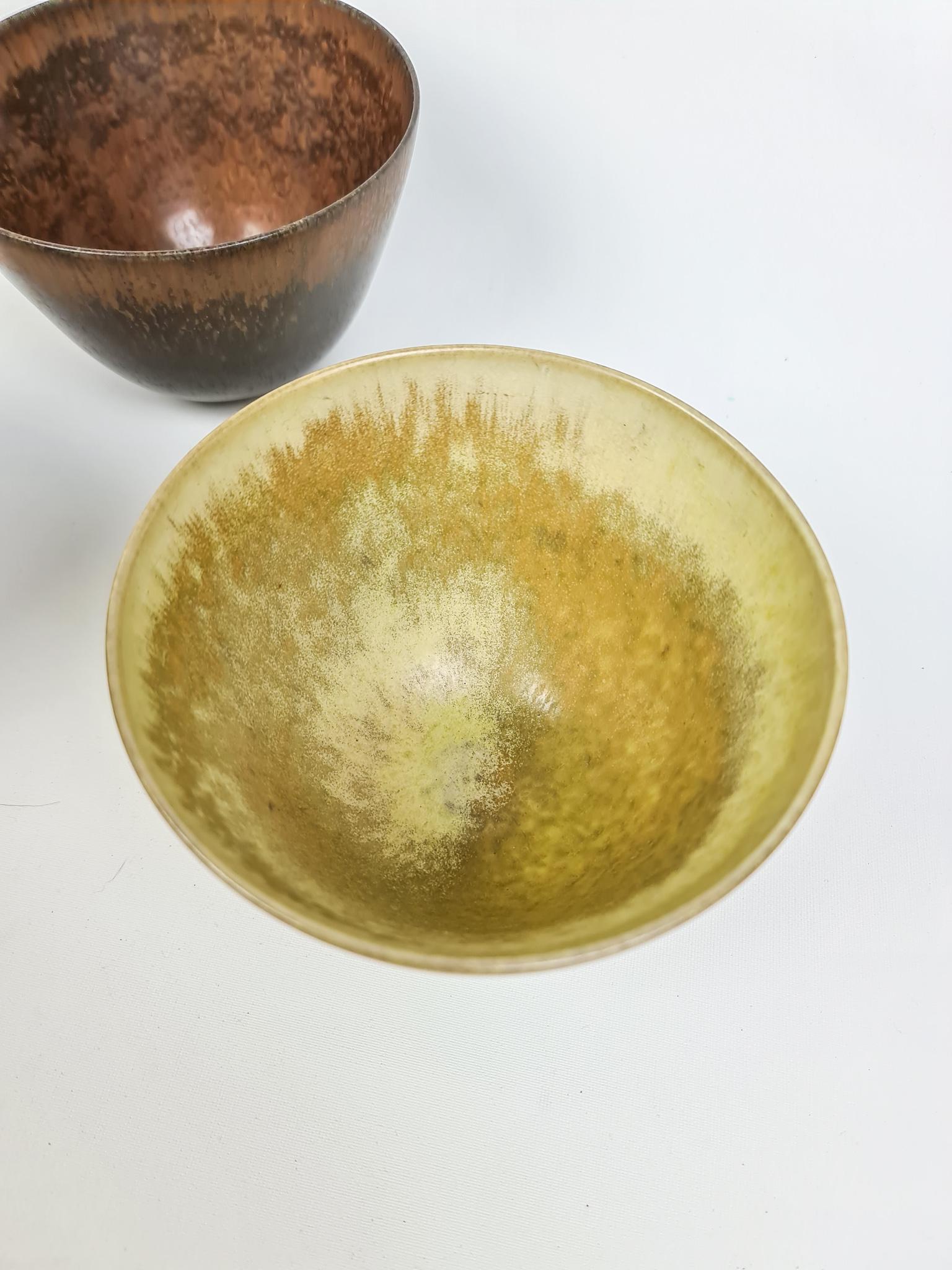 Midcentury Modern Set of 3 Bowls Rörstrand Gunnar Nylund, Sweden, 1950s For Sale 7