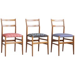 Set of 3 Midcentury Gio Ponti "Leggera" Dining Chairs