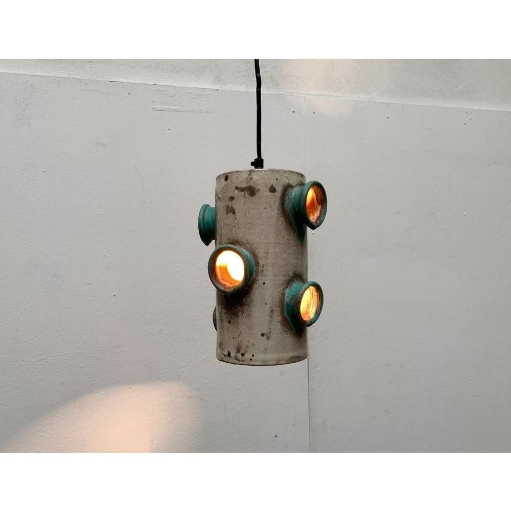 Metallo Set di 3 lampade a sospensione in Studio Pottery di Palette Design, anni '60. in vendita
