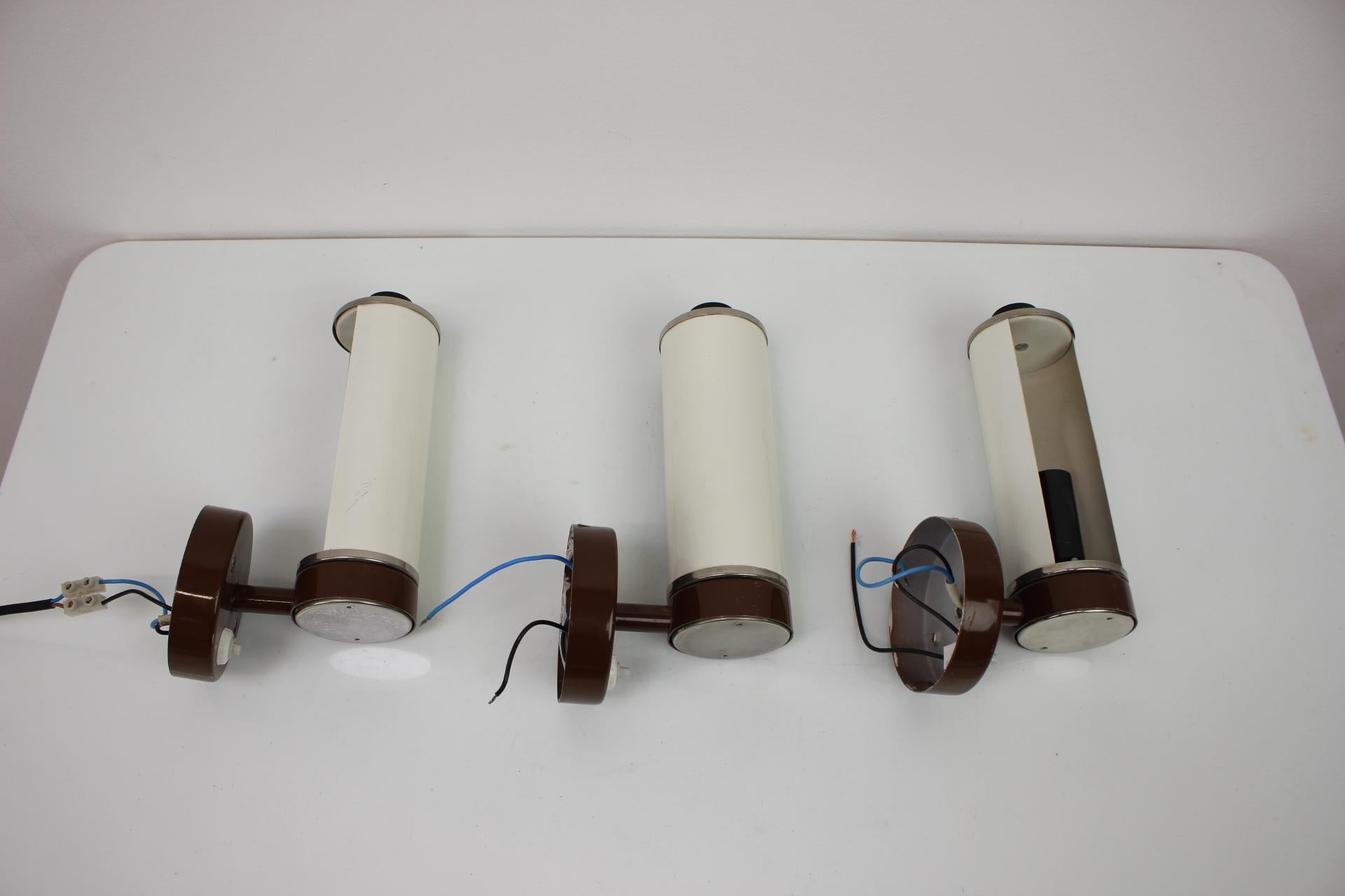 Ensemble de 3 lampes murales Napako, conçues par Josef Hurka, années 1960, CZS en vente 1