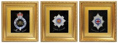 Set of 3 Military Regiment Foil Artworks Set in Gilt Frames